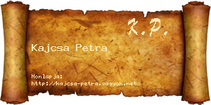 Kajcsa Petra névjegykártya